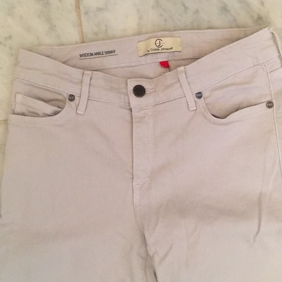 Pale Grey Skinny Jeans CJ by Cookie Johnson Sz 27 - Picture 5 of 8